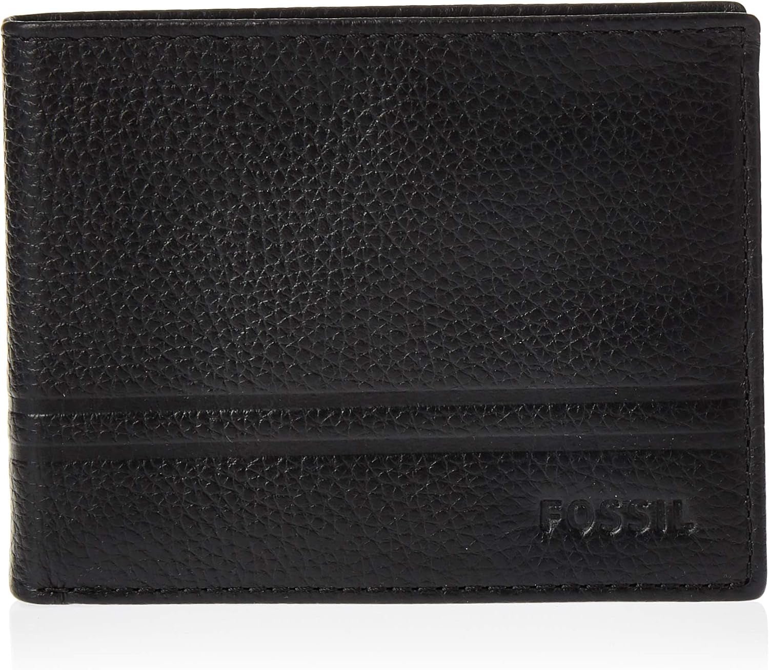 Fossil Męski Wilder Flip Id Bifold Akcesoria podróżne Bi-Fold Portfel Portfel Męski Naty Shop Czarny Dziki Jeden rozmiar pasuje do wszystkich