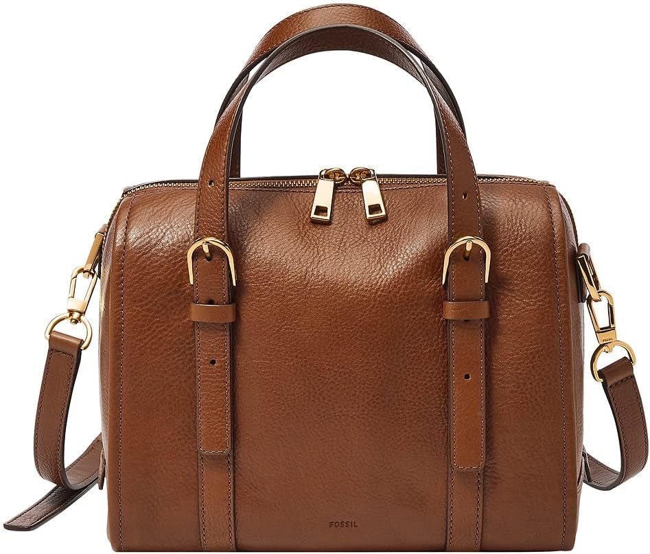 Torby damskie Fossil Carlie Satchel Naty Shop Brown
