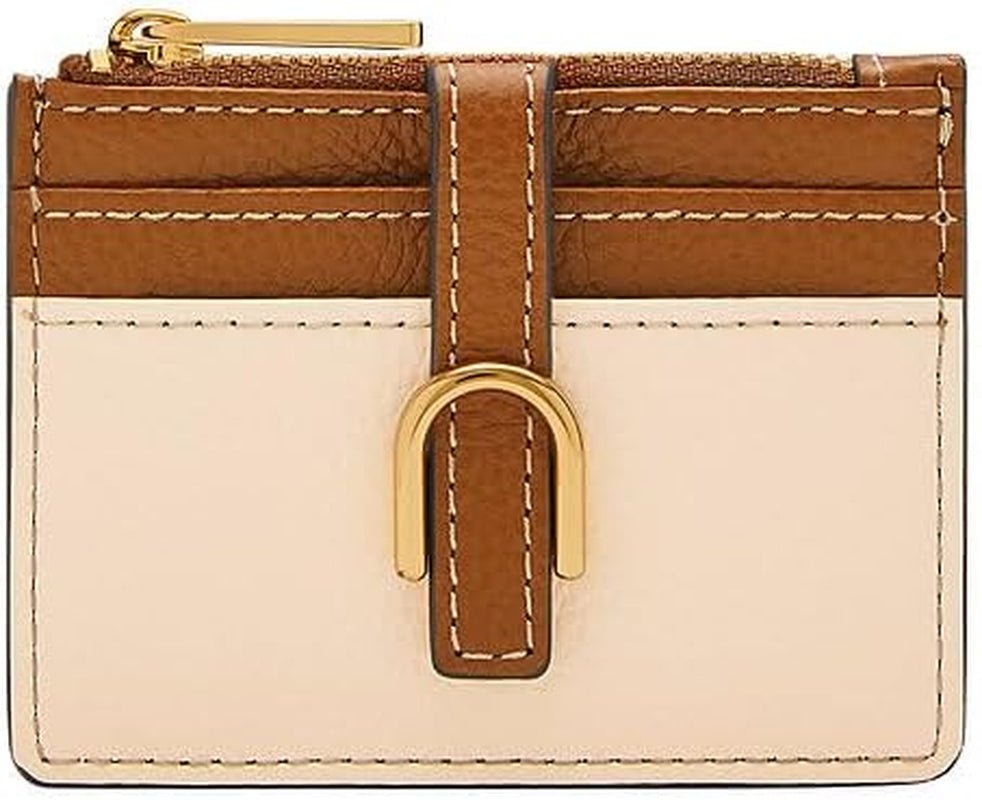 Fossil Damskie etui na karty Vada Zipper LiteHide Leather, SL10055103 Portfel damski Naty Shop Domyślny tytuł