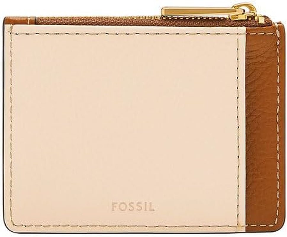 Fossil Damskie etui na karty Vada Zipper LiteHide Leather, SL10055103 Portfel damski Naty Shop