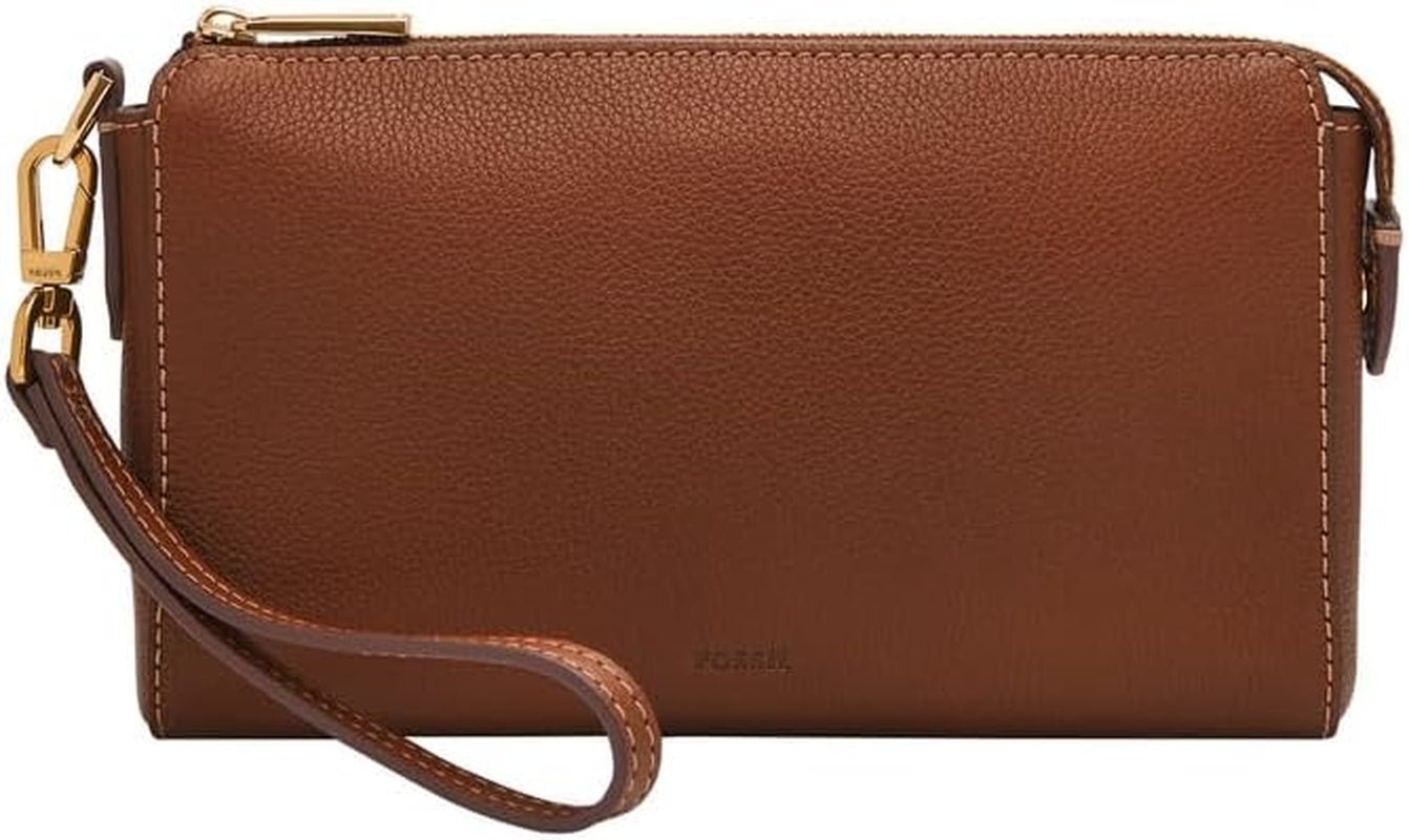 Torby damskie Fossil z paskiem na nadgarstek Naty Shop Brown
