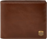 Fossil Męski portfel na karty Hayes Bifold Męski sklep Naty Karmelowy brąz