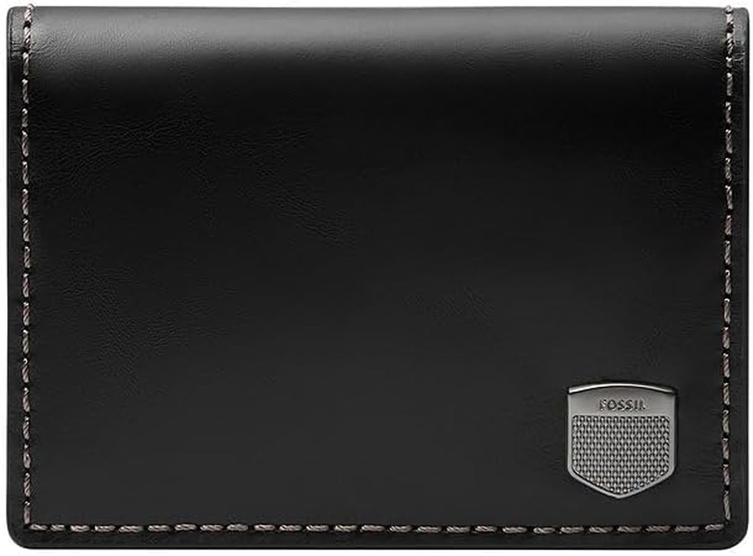 Fossil Męski portfel na karty Hayes Bifold Męski sklep Naty Shop Matte Black