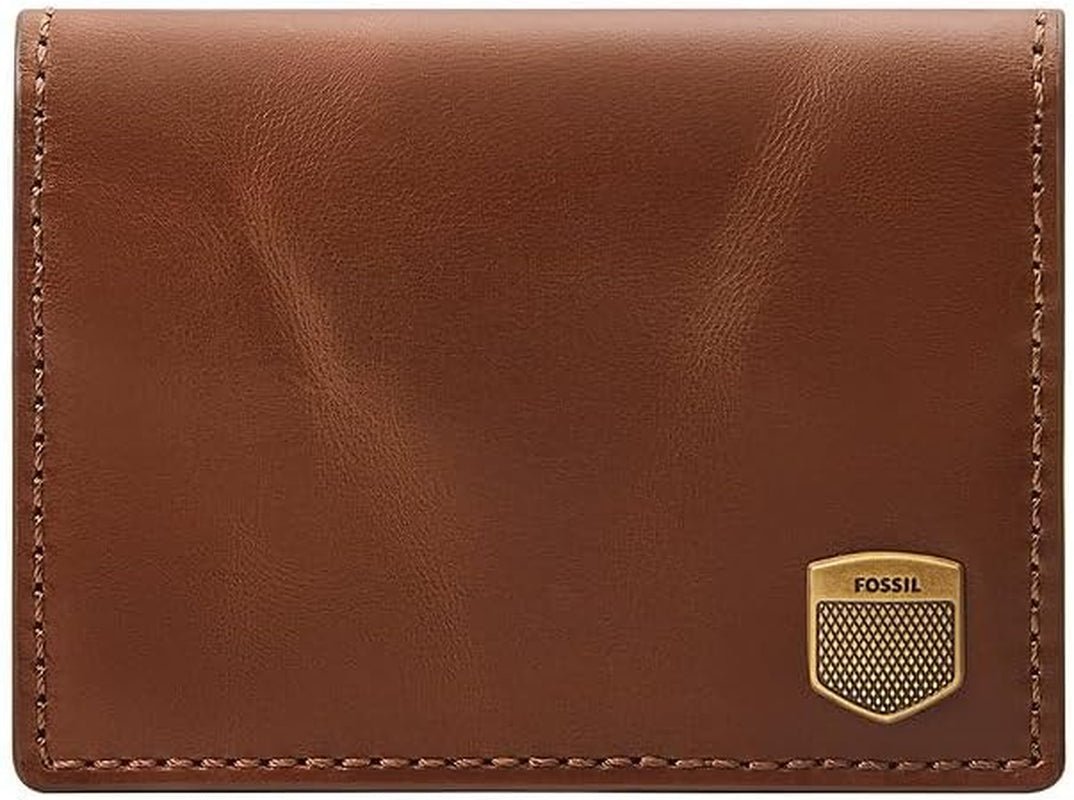 Fossil Męski portfel na karty Hayes Bifold Męski Naty Shop Jasnobrązowy