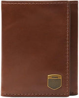 Fossil Męski portfel na karty Hayes Bifold Męski Naty Shop Brown