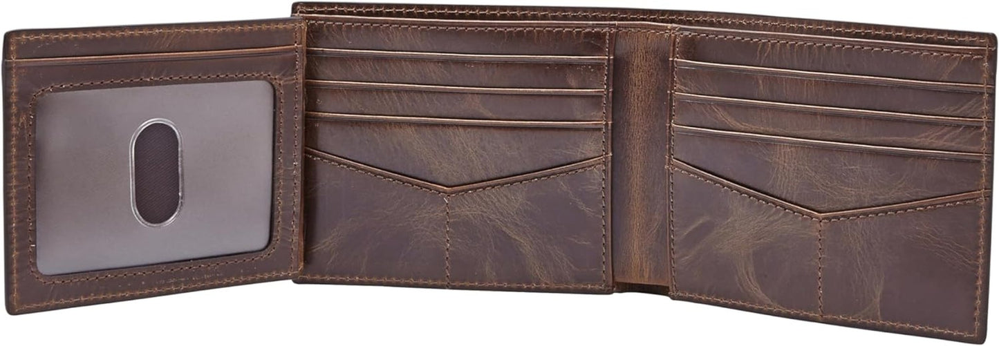 Fossil Portfel męski z klapką RFID Akcesoria podróżne Portfel składany Portfel męski Naty Shop