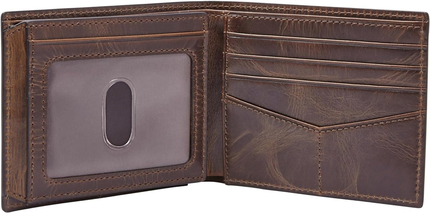 Fossil Portfel męski z klapką RFID Akcesoria podróżne Portfel składany Portfel męski Naty Shop
