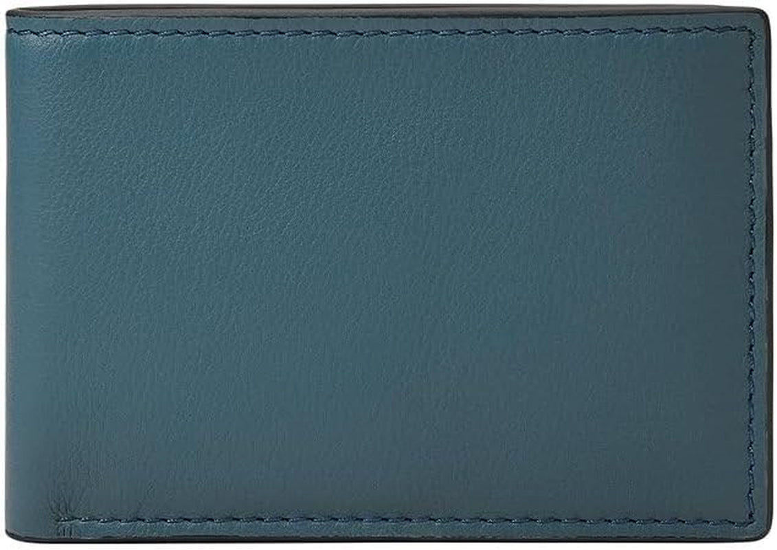 Fossil Steven Casual, 11,43 cm dł. x 1,27 cm szer. x 7,62 cm wys. Portfel męski Naty Shop niebieski