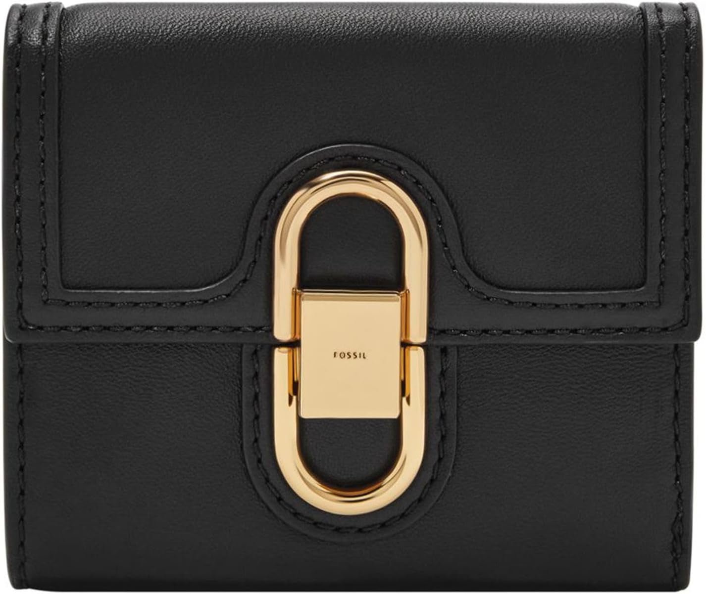 Portfel damski Fossil Avondale Leather Trifold SL8292216 Naty Shop Czarny 10,8 cm dł. X 1,3 cm szer. X 10,2 cm wys.