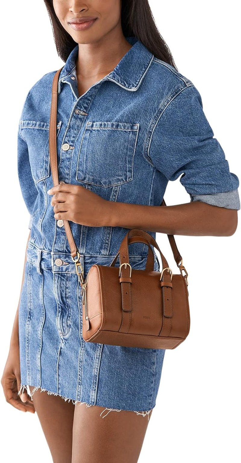 Fossil Damska torebka skórzana Carlie Mini Satchel Torebki damskie Torby damskie Naty Shop