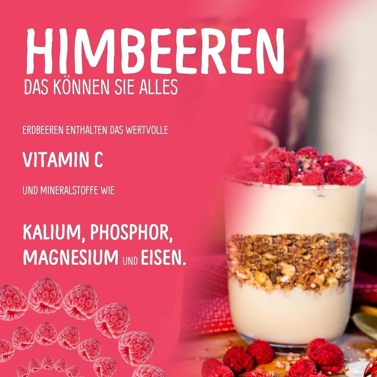 Owoce liofilizowane: 100g malin liofilizowanych do smoothie, musli, polewy do owsianek - jagody liofilizowane bez dodatku cukru - jagody liofilizowane - owoce od NutriPur Produkty odwodnione Naty Shop