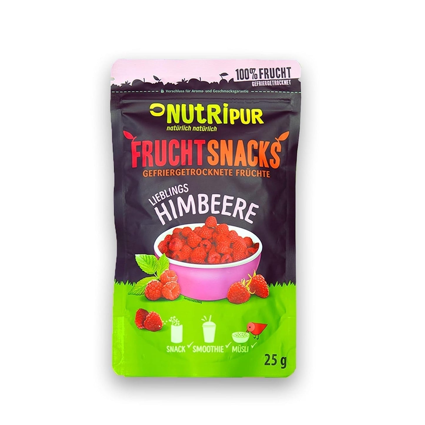 Owoce liofilizowane: 100g malin liofilizowanych do smoothie, musli, polewy do owsianek - jagody liofilizowane bez dodatku cukru - jagody liofilizowane - owoce od NutriPur Produkty odwodnione Naty Shop Domyślny tytuł