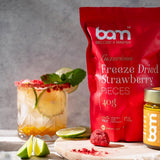 Owoce liofilizowane BAM 40 gram, owoce naturalne, doskonałe desery, bogaty smak (truskawka) Produkty suszone Naty Shop