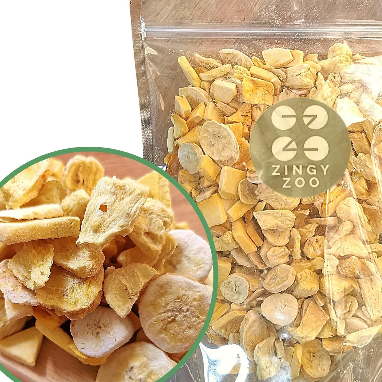 Owoce liofilizowane Mieszanka owoców tropikalnych | XL 350g Liofilizowany Ananas Mango Banan Mieszanka owoców liofilizowanych | Owoce liofilizowane Ananas Banan Mango Mieszanka suszonych owoców | ZingyZoo Naty Sklep produkty suszone 350G