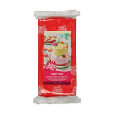 Fondant laminowany FunCakes Fire Red: łatwy w użyciu, gładki, elastyczny, miękki i zginający się, idealny do dekoracji ciast, halal, koszerny i bezglutenowy, 1kg (1 opakowanie) Naty Shop Fire Red pasta cukrowa 1kg (1 opakowanie)