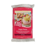 Fondant o smaku cytrynowym FunCakes: Pyszny smak, gładka konsystencja, łatwy do rozsmarowania, fondant w rolce, idealny do ciast, babeczek i ciasteczek. Halal, koszerne i bezglutenowe. 250 g (opakowanie 3 szt.) Pasta cukrowa Naty Shop