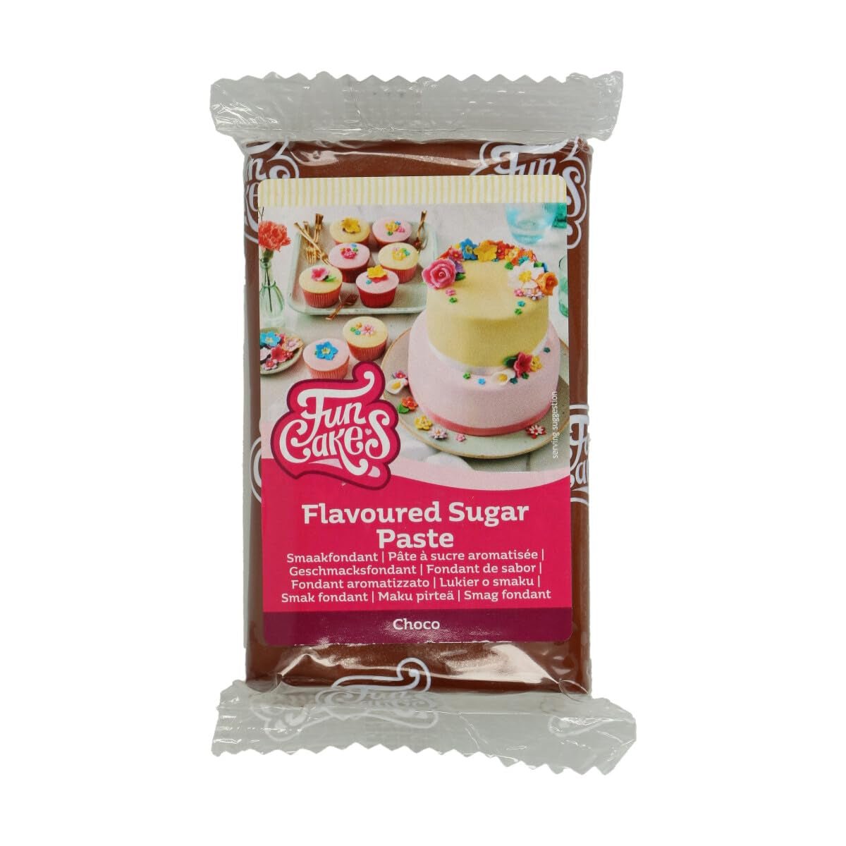 Fondant o smaku cytrynowym FunCakes: Pyszny smak, gładka konsystencja, łatwy do rozsmarowania, fondant w rolce, idealny do ciast, babeczek i ciasteczek. Halal, koszerne i bezglutenowe. 250 g (opakowanie 3 szt.) Naty Shop Pasta cukrowa 250 g czekolady