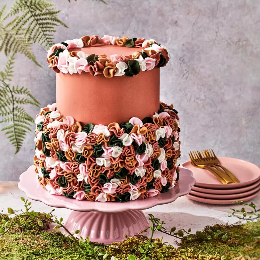 FunCakes Shimmering Rose Rolled Fondant: Łatwy w użyciu, gładki, elastyczny, miękki i giętki, idealny do dekoracji ciast, halal, koszerny i bezglutenowy. 250 g pasty cukrowej Naty Shop