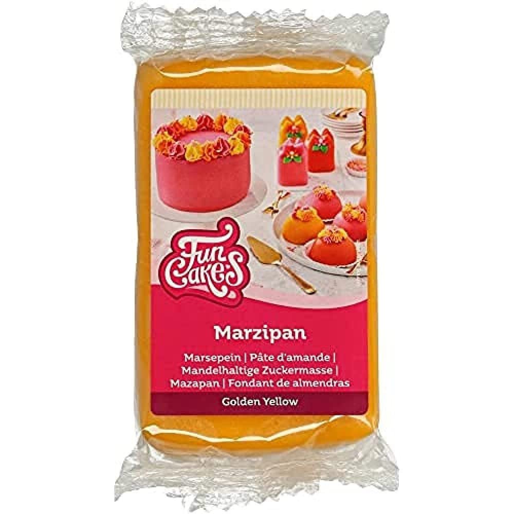 FunCakes Migdałowa Pasta Cukrowa (Holenderski Marcepan) Złocisto-Żółta: Łatwa w użyciu i gładka, idealna do dekoracji ciast, halal, koszerna i bezglutenowa. 250 gr. Naty Shop Domyślny tytuł pasty cukrowej