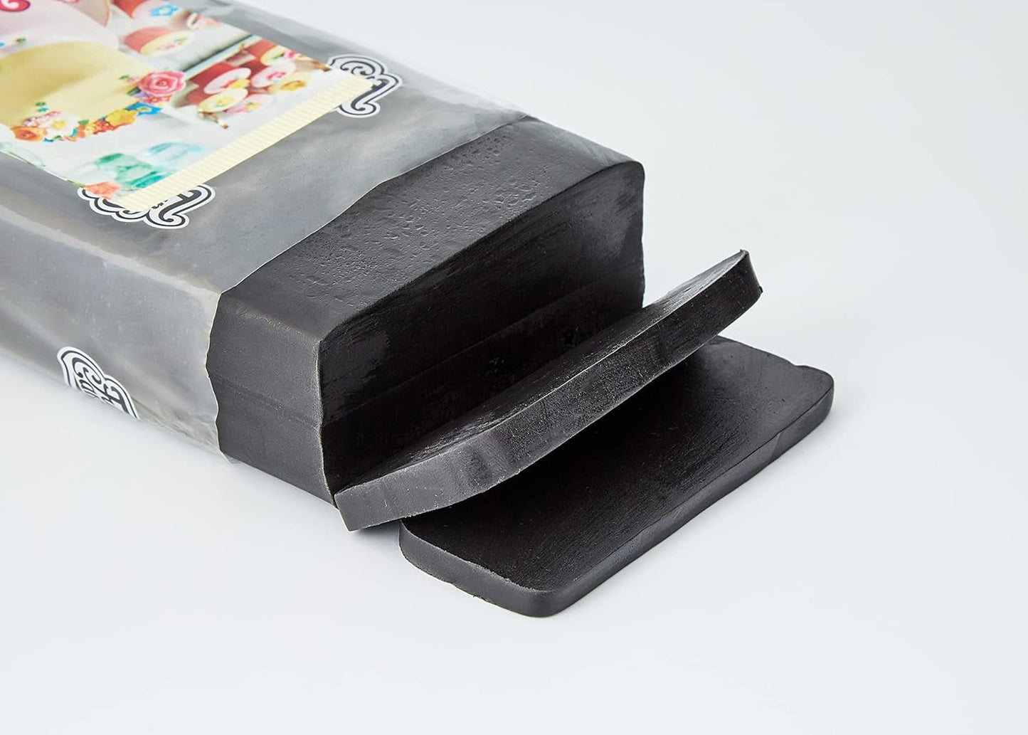 FunCakes Raven Black Rolled Fondant: Łatwy w użyciu, gładki, elastyczny, miękki i giętki, idealny do dekorowania ciast, halal, koszerny i bezglutenowy. 1 kg (opakowanie 2 szt.) Pasta cukrowa Naty Shop