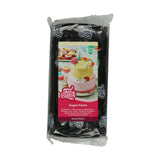 FunCakes Raven Black Rolled Fondant: Łatwy w użyciu, gładki, elastyczny, miękki i giętki, idealny do dekorowania ciast, halal, koszerny i bezglutenowy. 1 kg (opakowanie 2 szt.) Naty Shop Raven pasta z czarnego cukru 1 kg