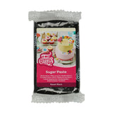 FunCakes Raven Rolled Black Fondant: łatwy w użyciu, gładki, elastyczny, miękki i elastyczny, idealny do dekorowania ciast, halal, koszerny i bezglutenowy, 250g Naty Shop pasta cukrowa Domyślny tytuł