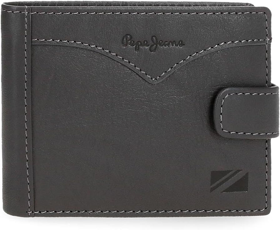 Kurtka Pepe Jeans Poziomy portfel Click Portfel męski w jednym rozmiarze Naty Shop szary