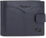Kurtka Pepe Jeans Poziomy portfel zapinany na zatrzask Portfel męski w jednym rozmiarze Naty Shop Blue