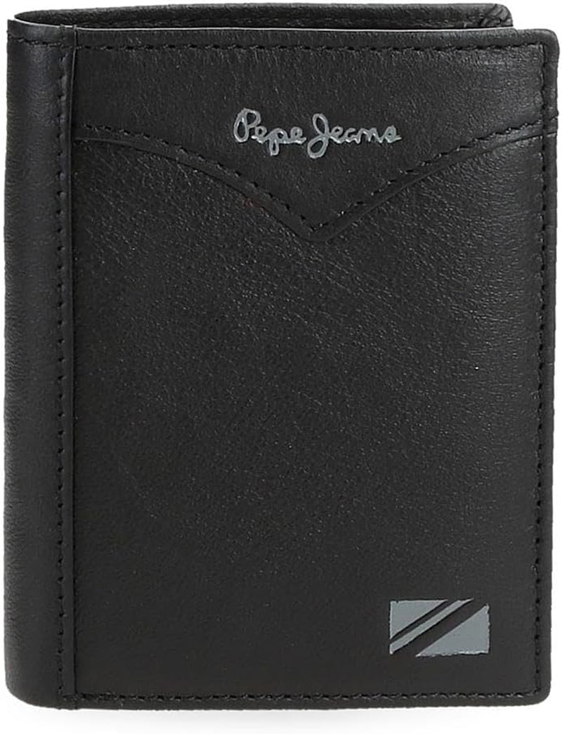 Pepe Jeans Jacket Pionowy portfel z torebką, portfel męski w jednym rozmiarze Naty Shop Black