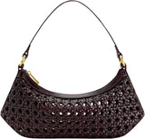 Damska torba na ramię JW PEI Lily Bags Women Naty Shop Imitacja tkaniny bambusowej Głęboka czerwień wina