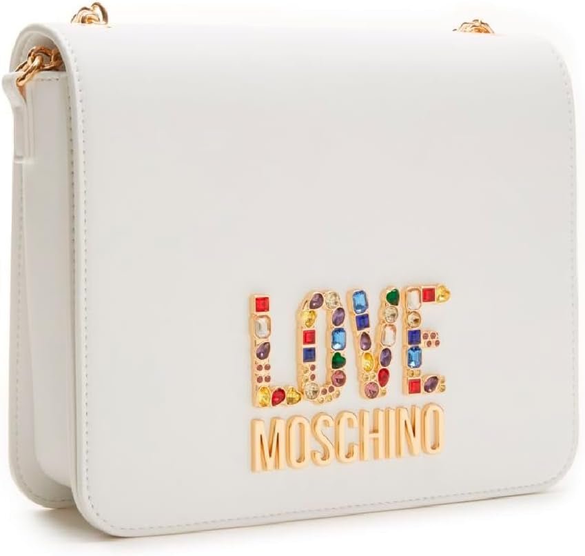 Damska torba na ramię Love Moschino, biała torba na ramię, białe torby damskie Naty Shop