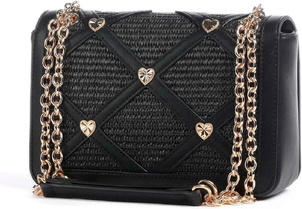 Damska torba na ramię Love Moschino, czarna torba na ramię, czarne torby damskie Naty Shop