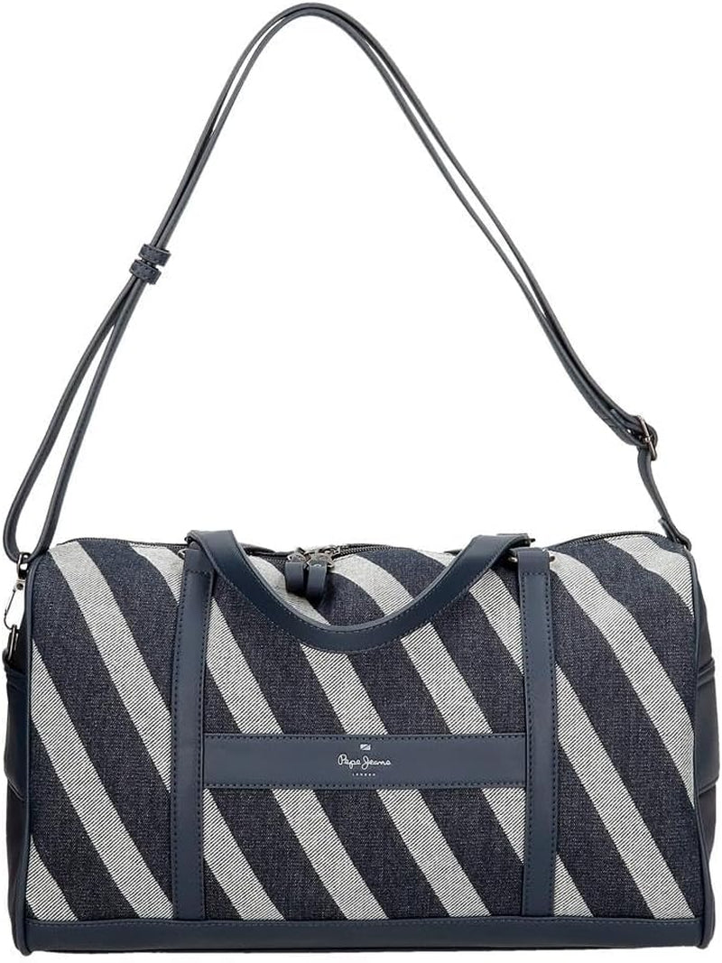 Torba podróżna Pepe Jeans Celine, niebieska, 40 x 25 x 20 cm, poliester, z detalami ze sztucznej skóry, 20 l, marki Joumma Bags, niebieska, torba podróżna, bagaż i sprzęt podróżny Naty Shop