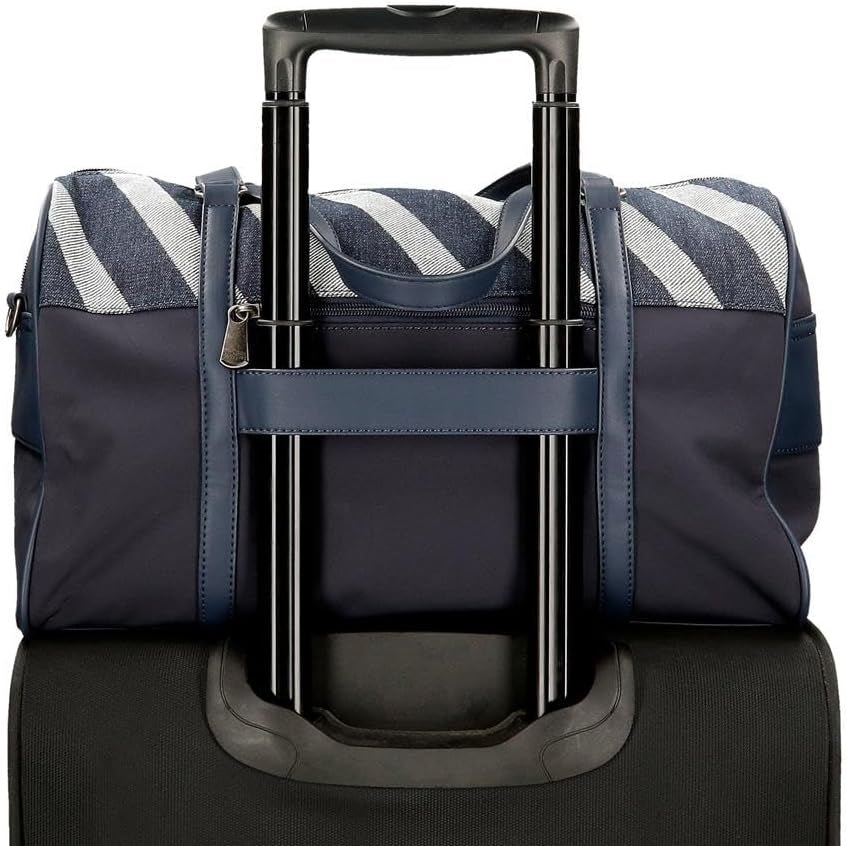 Torba podróżna Pepe Jeans Celine, niebieska, 40 x 25 x 20 cm, poliester, z detalami ze sztucznej skóry, 20 l, marki Joumma Bags, niebieska, torba podróżna, bagaż i sprzęt podróżny Naty Shop