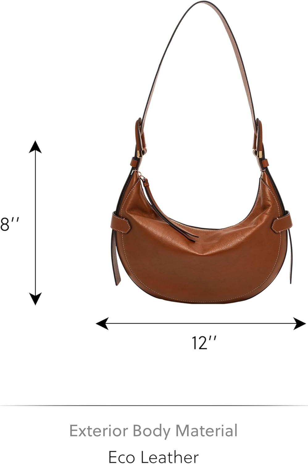 Torba damska Fossil - Harwell Eco Leather Hobo, ZB1847200 - 30,5 cm dł. x 8,9 cm szer. x 20,3 cm wys. Torby damskie Naty Shop