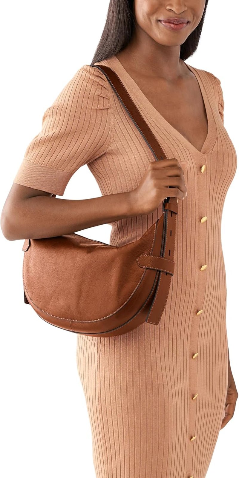 Torba damska Fossil - Harwell Eco Leather Hobo, ZB1847200 - 30,5 cm dł. x 8,9 cm szer. x 20,3 cm wys. Torby damskie Naty Shop