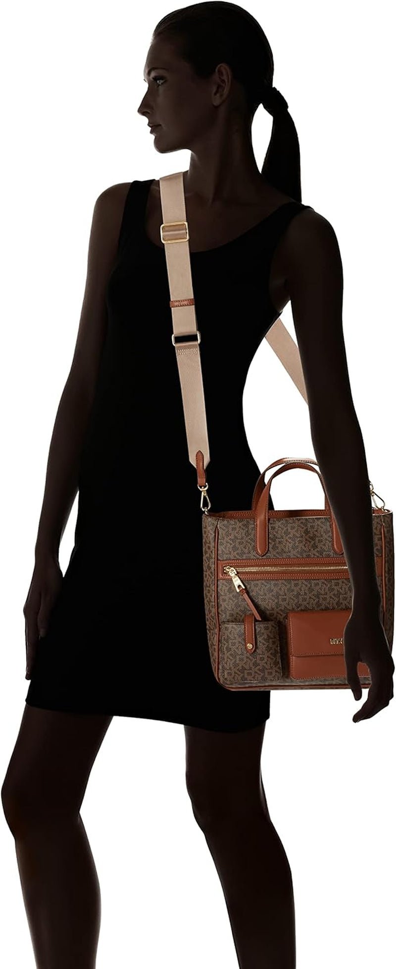 Damska torba listonoszka DKNY Zyon, mokka/karmel, torby damskie w jednym rozmiarze Naty Shop