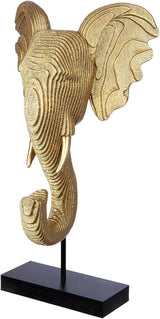GILDE Deko große Figur Skulptur XXL - srebrna rzeźba dekoracyjna wykonana z aluminium kolor: srebrny - dekoracja salonu prezent rocznicowy wysokość 114 cm Figurki i rzeźby Naty Shop Złoty, czarny Wysokość 46 cm