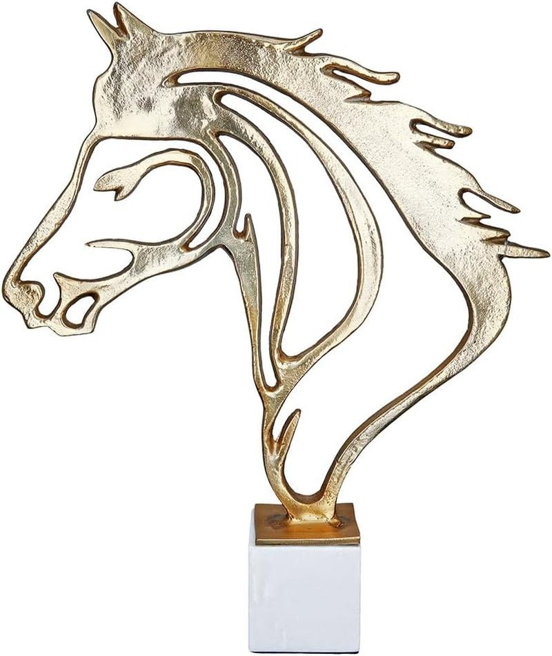 GILDE Deko große Figur Skulptur XXL - srebrna rzeźba dekoracyjna wykonana z aluminium kolor: srebrny - dekoracja salonu prezent rocznicowy wysokość 114 cm Figurki i rzeźby Naty Shop Gold wysokość 44,5 cm