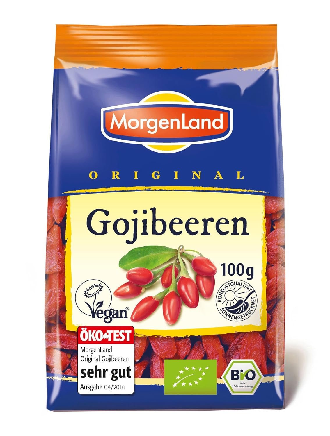 Jagody Goji 100g suszone owoce bio, 1 opakowanie (1 x 100g) Produkty suszone Mój sklep Jagody Goji