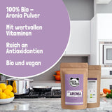 GREEN PANDA® organiczny proszek z aronii z Austrii | drobno zmielona suszona aronia | ekologiczna aronia bez dodatków | regionalna alternatywa dla proszku acai i jagód goji | 500g Naty Shop produkty suszone