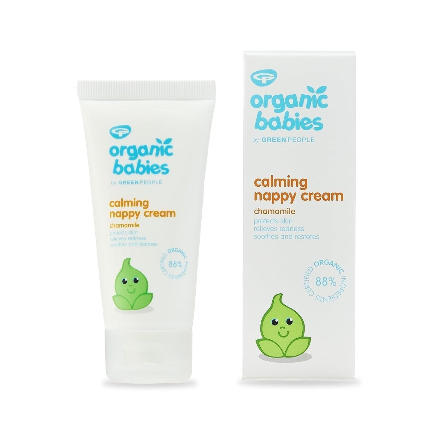 Green People - Organiczny krem łagodzący do pieluszek dla niemowląt - Naturalny i organiczny tlenek cynku - Produkt przyjazny dla egzemy - Bez parabenów, 50 ml Dzieci - Kąpiel i pielęgnacja skóry Domyślny tytuł sklepu Naty