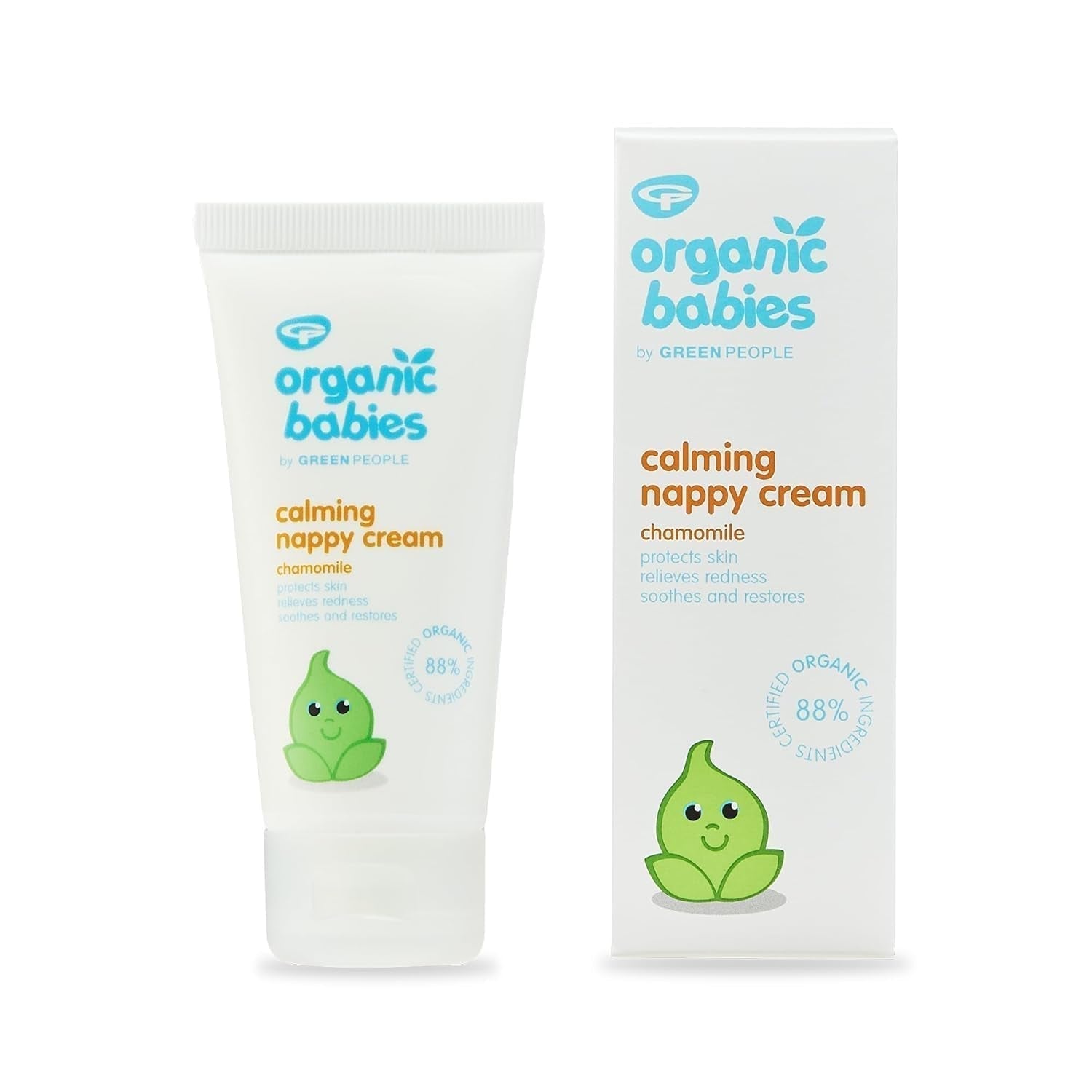 Green People - Organiczny krem łagodzący do pieluszek dla niemowląt - Naturalny i organiczny tlenek cynku - Produkt przyjazny dla egzemy - Bez parabenów, 50 ml Dzieci - Kąpiel i pielęgnacja skóry Domyślny tytuł sklepu Naty