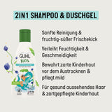 Zestaw korzyści Guhl Kids Dino - 2x szampon i żel pod prysznic Guhl Kids 2 w 1, 250 ml + 1x książeczka Pixi - Specjalnie opracowany dla dzieci - Bez ciągnięcia - Certyfikat Cosmos Natural Children - Kąpiel i pielęgnacja skóry Naty Shop