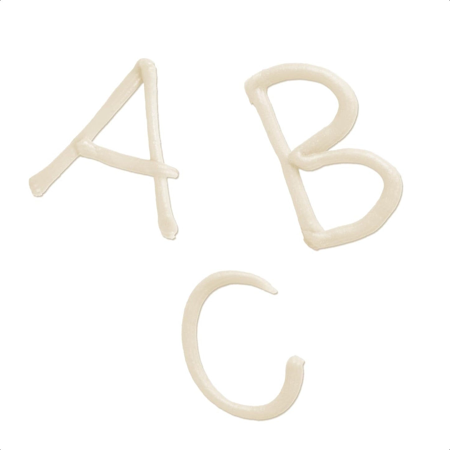 Günthart BackDecor 25 g BIAŁE litery cukrowe do dowolnego deseru w kolorze białego cukru dla pięknych liter i wzorów, 1 opakowanie (25 g) Pasta cukrowa Naty Shop