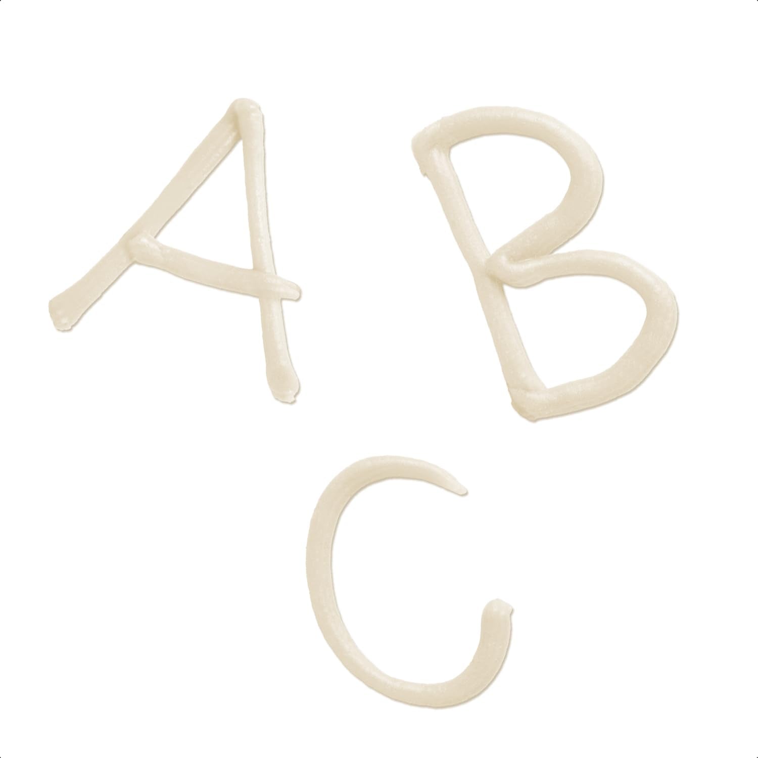Günthart BackDecor 25 g BIAŁE litery cukrowe do dowolnego deseru w kolorze białego cukru dla pięknych liter i wzorów, 1 opakowanie (25 g) Pasta cukrowa Naty Shop
