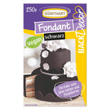 Günthart BackDecor 250 Green Fondant 100% wegański olej palmowy Odporny na rozdarcie Do pokrywania ciast i ciastek Nadaje się do modelowania 1 opakowanie (1 x 250 g) Naty Shop Pasta cukrowa 250 g (1 opakowanie) Czarna