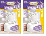 Günthart BackDecor 250g Biała Fondant, 100% wegańska, bez oleju palmowego, odporna na rozdarcie do przykrywania ciast i wypieków, odpowiednia do modelowania, opakowanie 2 szt. (1 x 250 g) pasta cukrowa Naty Shop Default Title