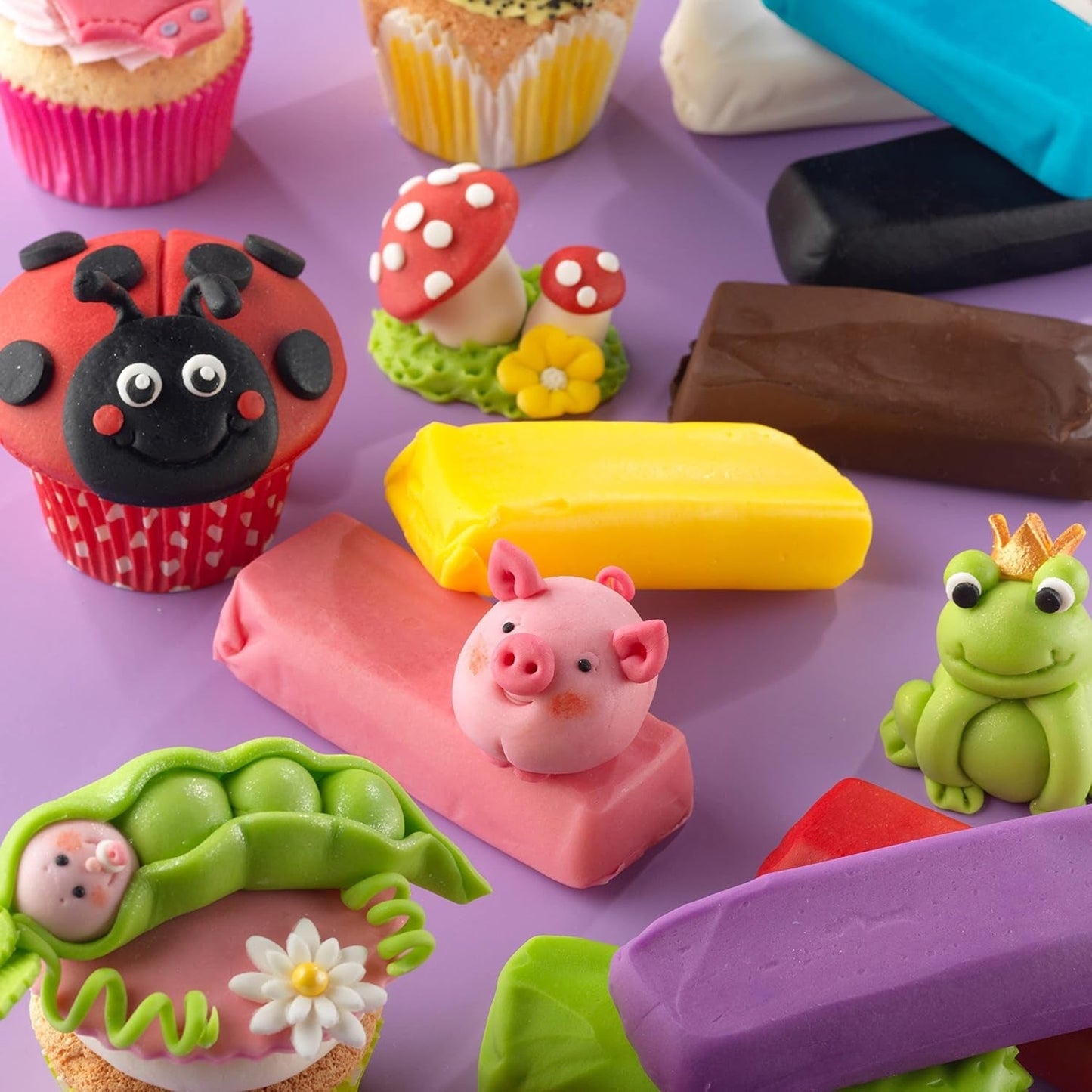 Günthart BackDecor 500g kremówka w kolorze fondant, bez oleju palmowego, modelina do projektowania, zestaw 1 szt. (500 gr) Pasta cukrowa Naty Shop