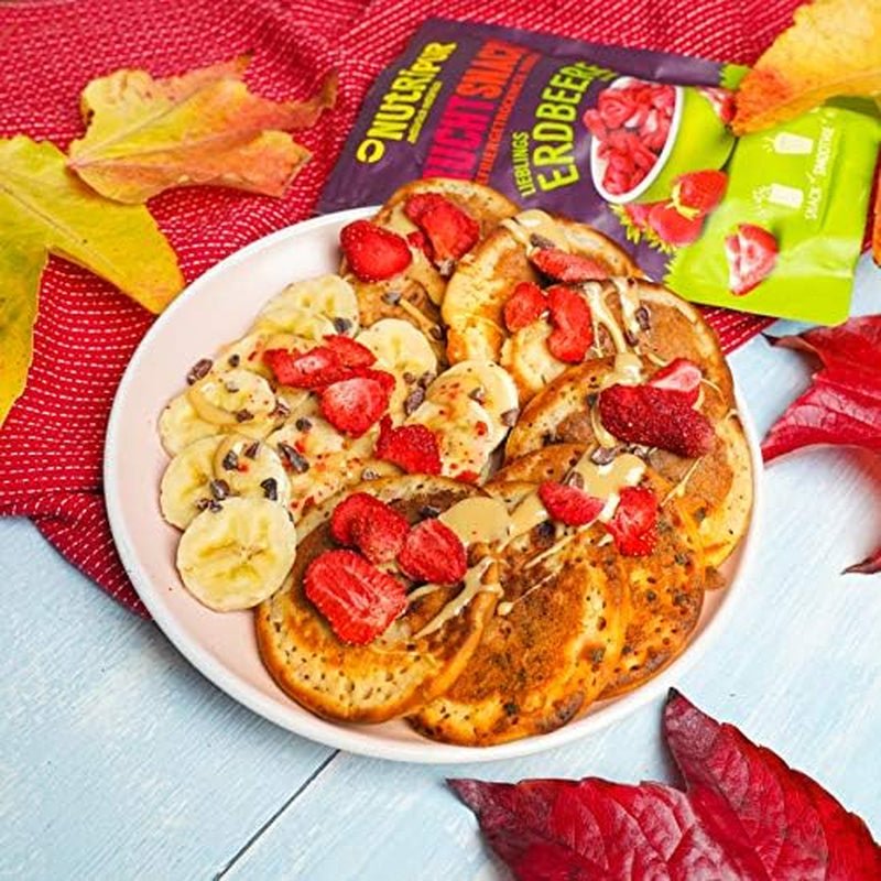Organiczne przekąski owocowe dla dzieci: 6x15g organicznych truskawek liofilizowanych - Owoce liofilizowane - Owoce suszone - Małe dranie od NutriPur Produkty odwodnione Naty Shop